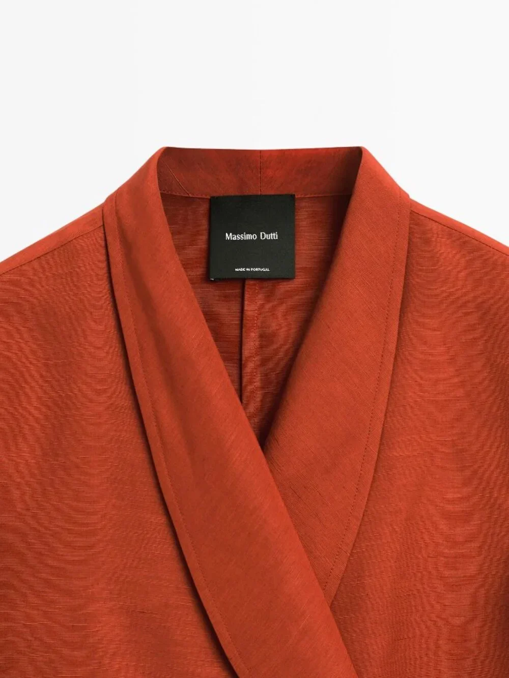 Massimo Dutti · Flowy kimono/jacket with shawl collar linen blend Size XS NWT
